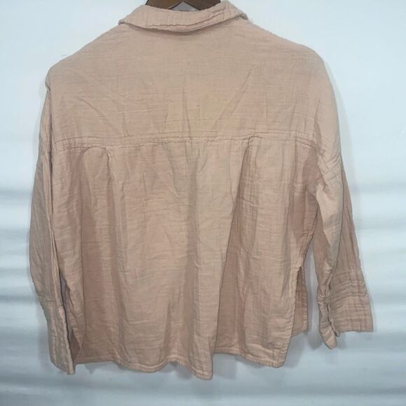 Women's TopShop Rose Pink Button Down Shirt - Picture 13 of 15